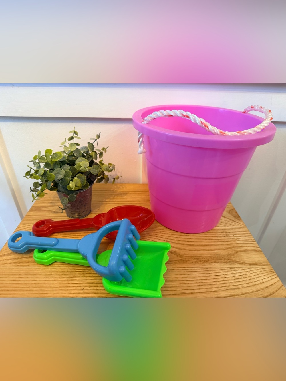 🌿 10/$25 • Playa Large Bucket and Sand Toy Set